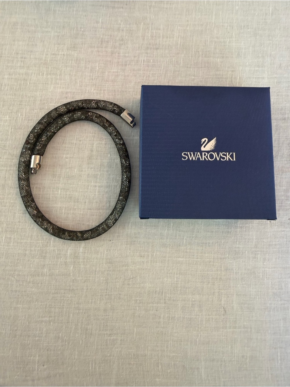 Swarovski Stardust Black Crystal Mesh Bracelet